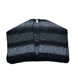 Woolrich Dark Gray Striped Talla Única Blanket Wrap Shawl Poncho One Size